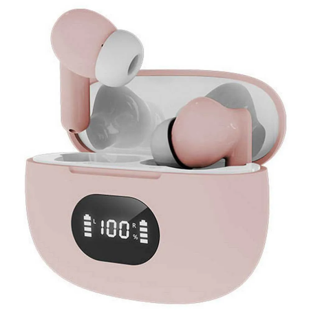 Écouteurs Bluetooth sans fil avec batterie externe Rose - AVENZO - AV-TW5010P