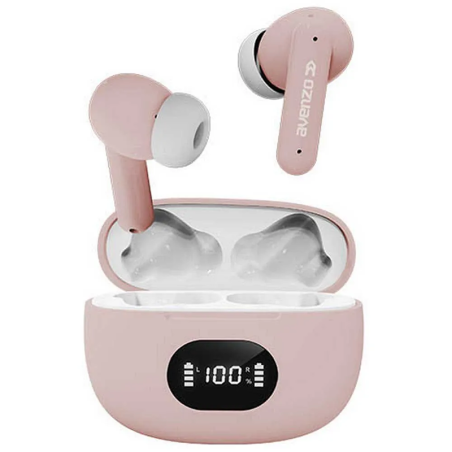 Écouteurs Bluetooth sans fil avec batterie externe Rose - AVENZO - AV-TW5010P