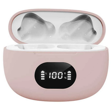 Écouteurs Bluetooth sans fil avec batterie externe Rose - AVENZO - AV-TW5010P