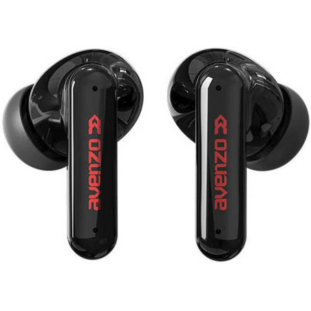 Écouteurs Bluetooth sans fil avec batterie externe Noir - AVENZO - AVTW5010B
