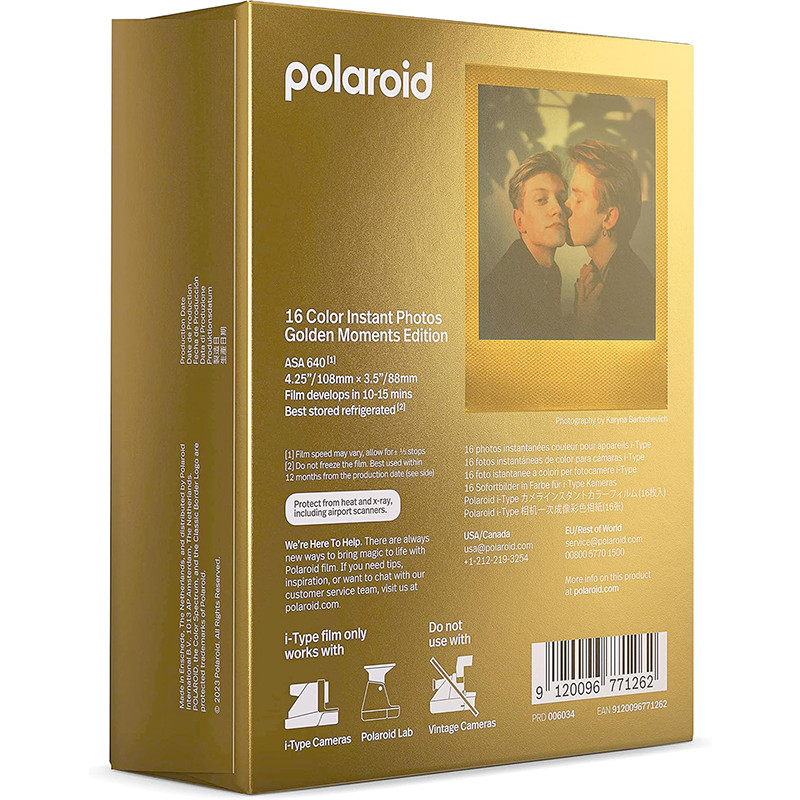 Papier photo instantané i-Type Golden Moments 16 photos cadre Doré - POLAROID - POLAPAPCOULITYPEGO