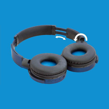 Casque Bluetooth Jack 2en1 FM MP3 Micro Bleu - AVENZO - AVHP2002L