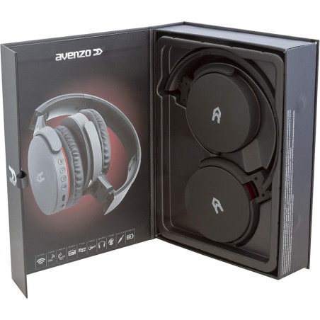 Casque Bluetooth Jack 2en1 FM MP3 Micro Noir - AVENZO - AVHP2002B
