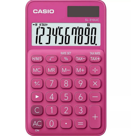 Calculatrice de poche SL-310UC 10 chiffres Rouge - CASIO - CASL310UCRDWEC