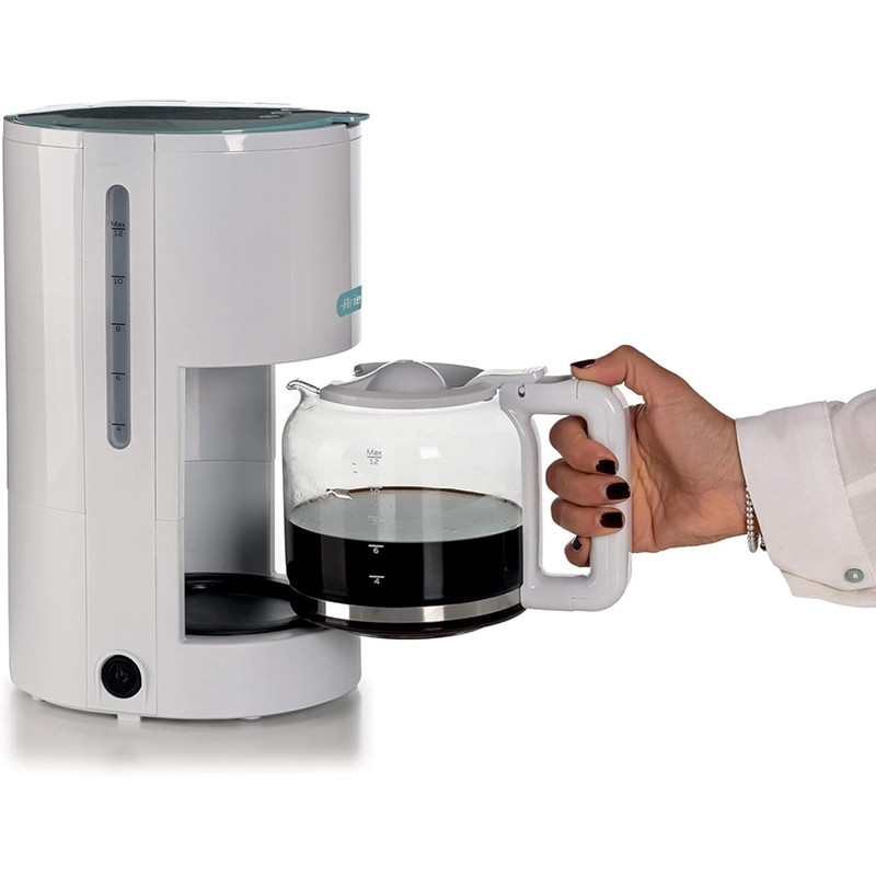 Cafetière filtre Breakfast 12 tasses 900W Blanc/Bleu - ARIETE - ARI1394WH