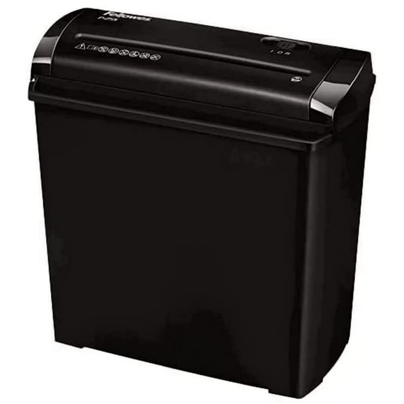 Destructeur de documents P-25S à coupe droite 5 feuilles Noir - FELLOWES - 4701001