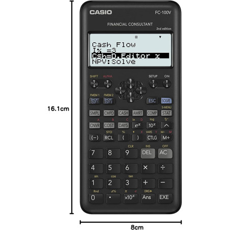 Calculatrice financière 10 chiffres Noir - CASIO - CAFC100V