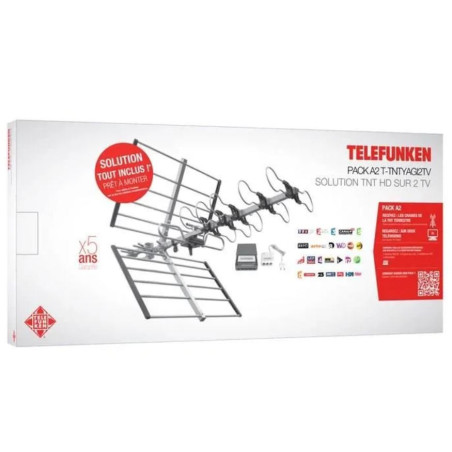Pack réception TNT sur 2 TV Gris - TELEFUNKEN - MELTTNTYAG12TV