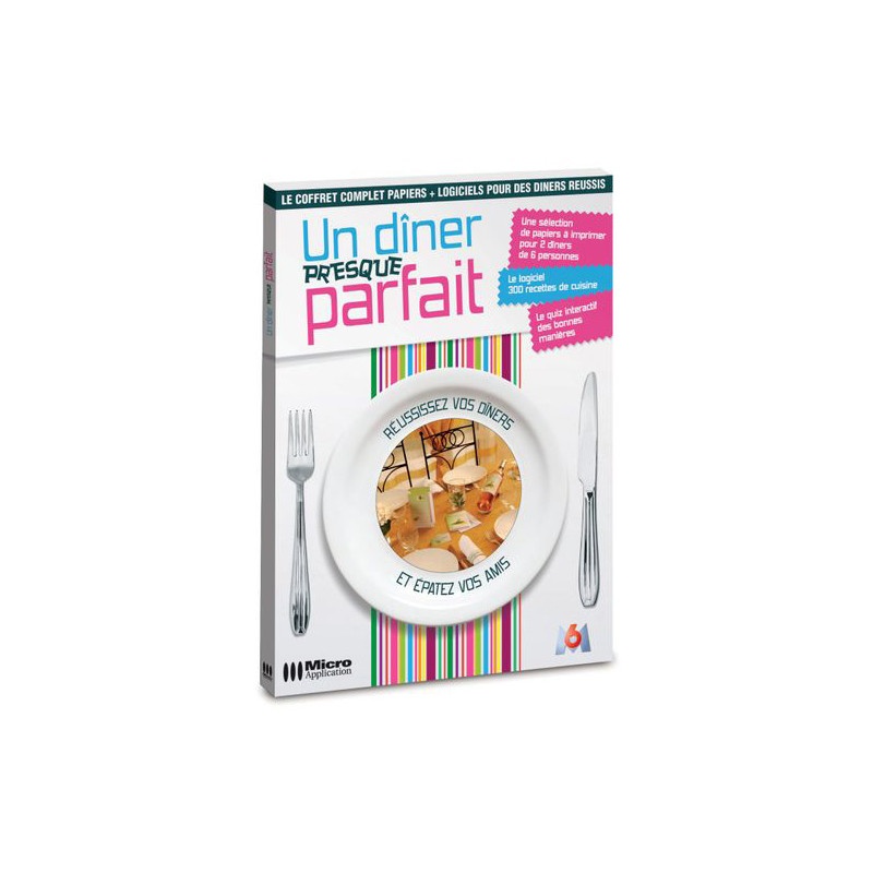 Coffret papier et logiciels Un dîner presque parfait Blanc - MICRO APPLICATION - 5363