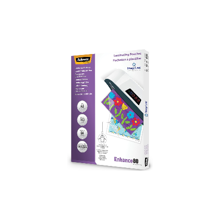 Pochettes plastification ImageLast A3 80 microns Transparent - FELLOWES - 5306207