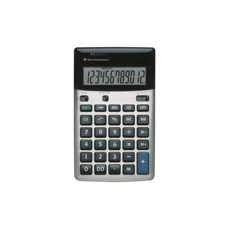 Calculatrice de bureau SuperView 12 chiffres Noir/Argent - TEXAS INSTRUMENTS - TI_5018