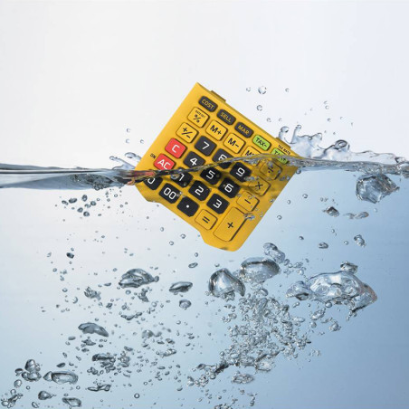 Calculatrice de bureau étanche 12 chiffres Noir/Jaune - CASIO - CAWM320MTWEC