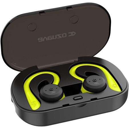 Ecouteurs TWS intra-auriculaire Sport Noir/Vert - AVENZO - AVTW5003G