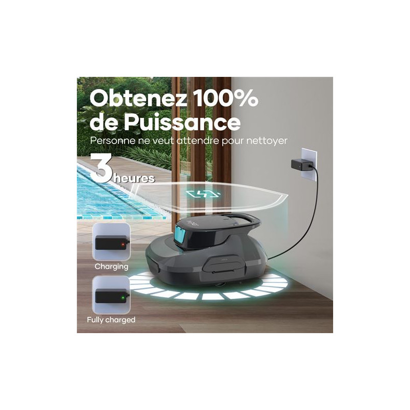 Robot nettoyeur piscine sans fil 12,6 W -AIPER - SCUBA SE
