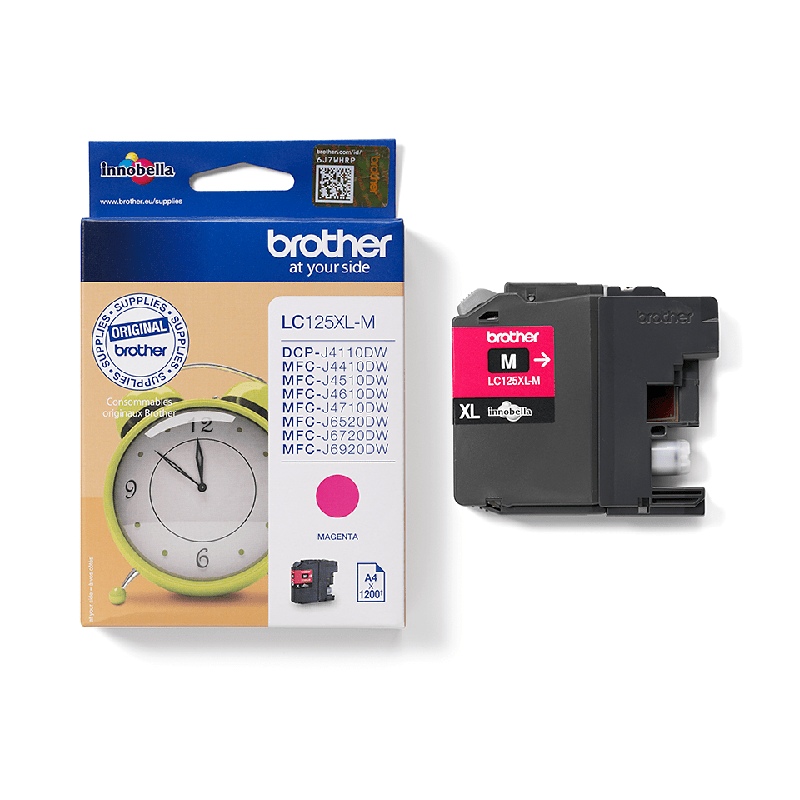 Cartouche jet d'encre 1200 pages Magenta - BROTHER - LC125XLM