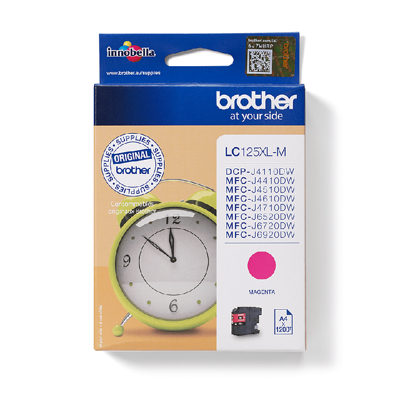 Cartouche jet d'encre 1200 pages Magenta - BROTHER - LC125XLM