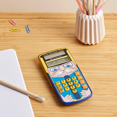 Calculatrice éducative Little Professor Solar 5 niveaux Jaune/Bleu - TEXAS INSTRUMENTS - TILITTLEPROF