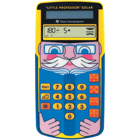 Calculatrice éducative Little Professor Solar 5 niveaux Jaune/Bleu - TEXAS INSTRUMENTS - TILITTLEPROF