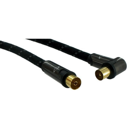 Cordon d’antenne coudé 9.25mm 2M Noir - CONNECT RESEARCH - OCR8702