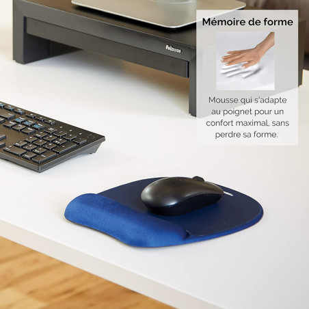 Tapis de souris ergonomique Memory Foam Saphir - FELLOWES - 9172801