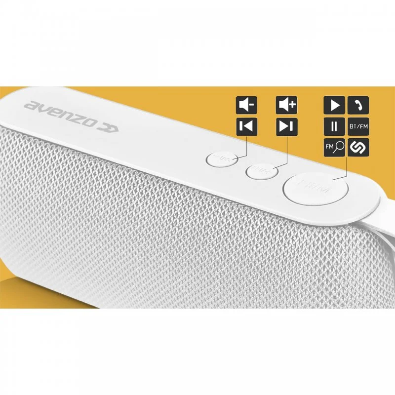 Enceinte Bluetooth 3W FM/USB/MP3 Blanc - AVENZO - AVSP3101W