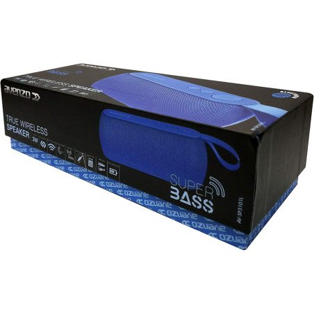 Enceinte Bluetooth sans fil 3W FM/USB/MP3 Bleu - AVENZO - AVSP3101L