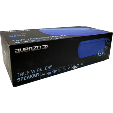 Enceinte Bluetooth sans fil 3W FM/USB/MP3 Bleu - AVENZO - AVSP3101L