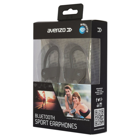 Ecouteurs sans fil sport bluetooth Noir - AVENZO - AV630NG
