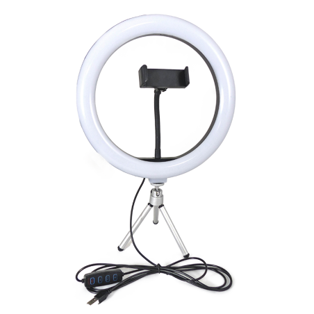 Anneau lumineux LED 35 cm avec mini trépied et support Noir - INOVALLEY - INSELFIELP