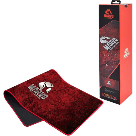 Tapis de souris gaming Scorpion G41 900x400x3 mm Rouge/Noir - MARVO - MA-G41