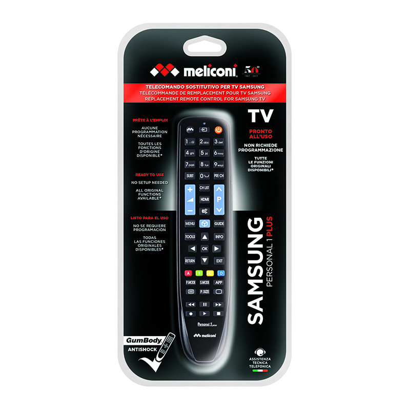 Télécommande de remplacement Personal 1 Plus pour TV Samsung Noir - MELICONI - 806065