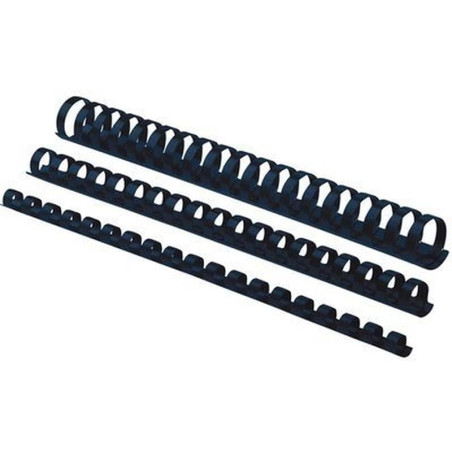 Anneaux de reliure plastique 21 anneaux A4 38 mm Noir - FELLOWES - 5349702
