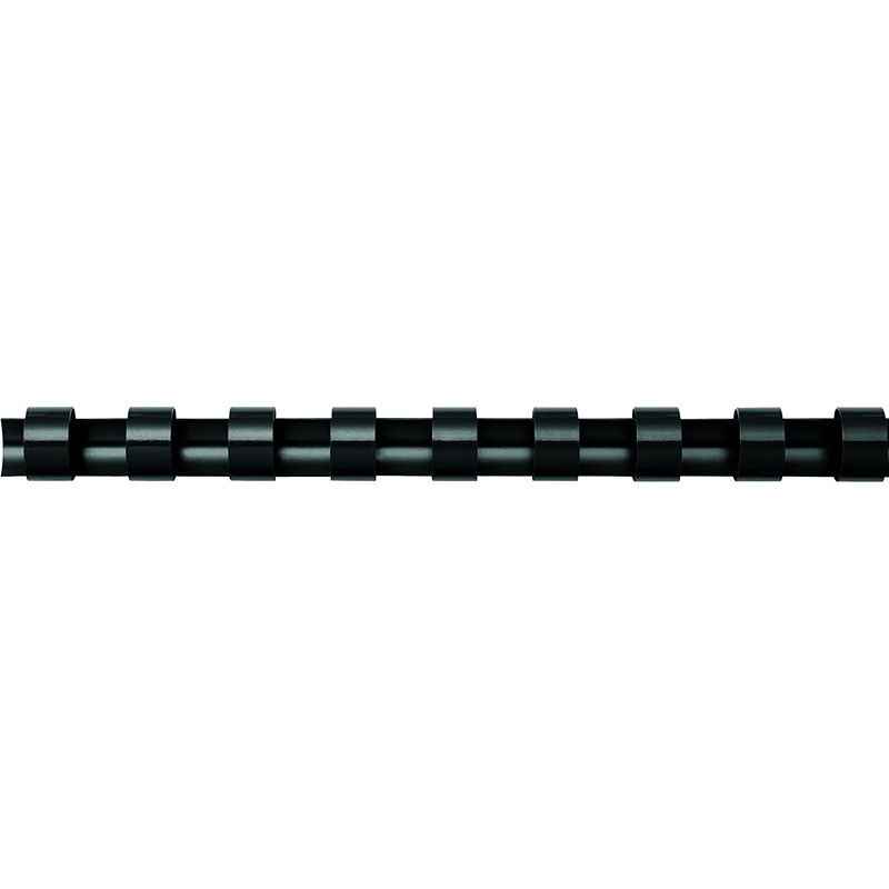 Anneaux de reliure plastique 21 anneaux A4 38 mm Noir - FELLOWES - 5349702