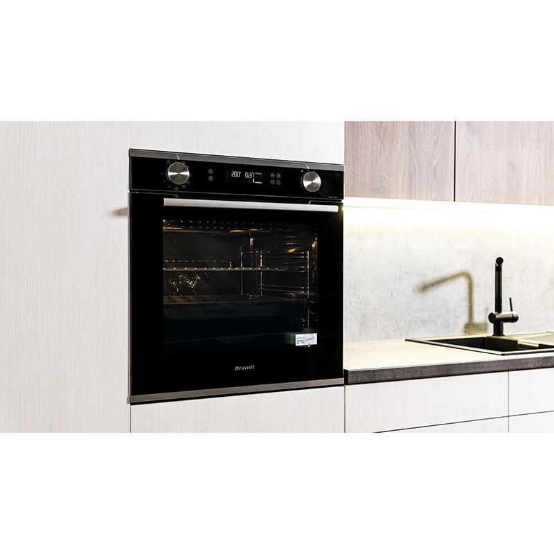 Four encastrable multifonction Pyrolyse 73L Inox - BRANDT - BOP7544LX