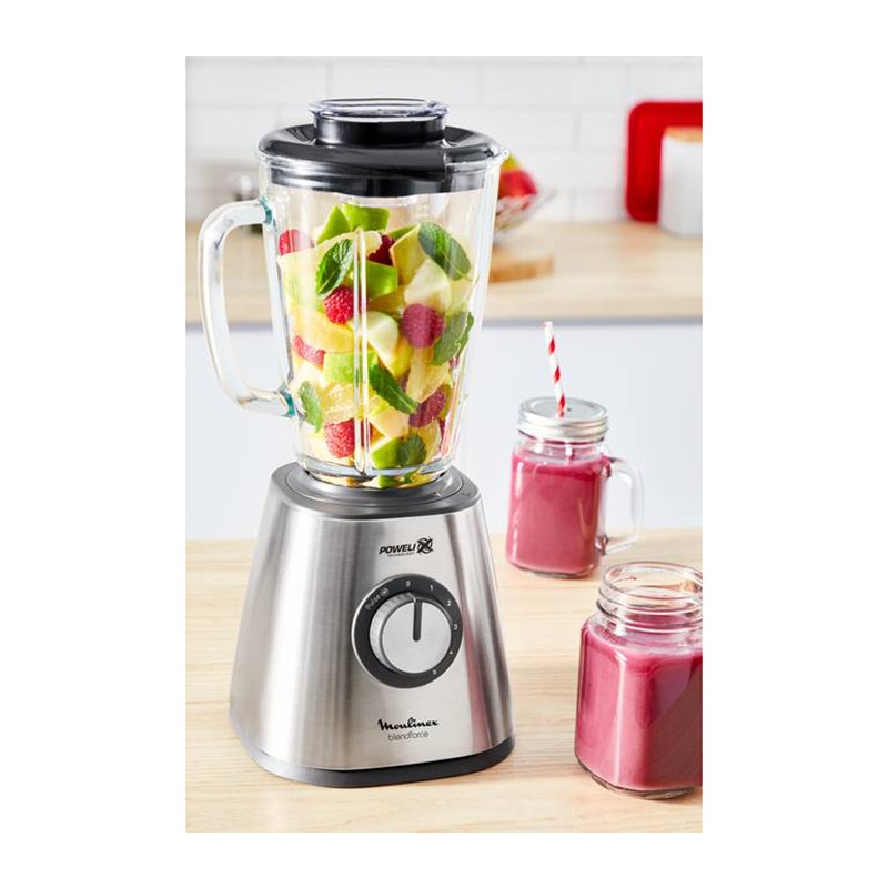 Blender Blendforce base métal 1,75L Inox - MOULINEX - LM439D10