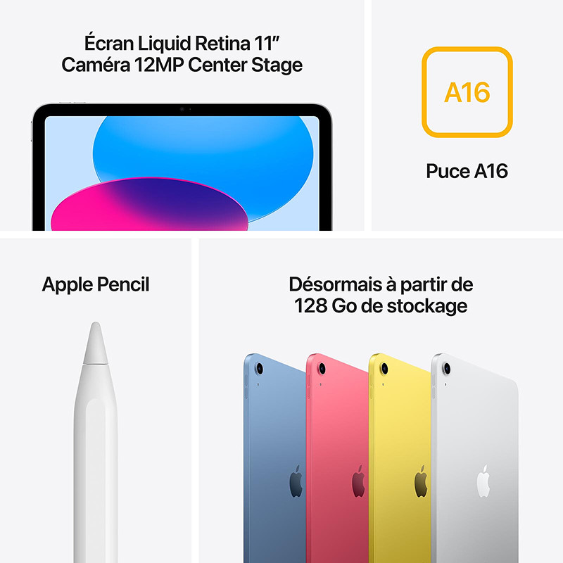 iPad 11 128Go Argent - APPLE - MD3Y4QA/A