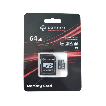 Carte MicroSD 64Go U1 R70 W10 - CONNEX - SD_M_CON_64_U1