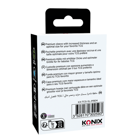 Protège-cartes Premium 100 pcs Transparent - KONIX - 61889000067