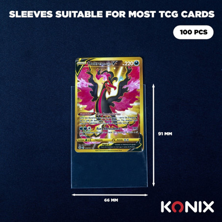 Protège-cartes Premium 100 pcs Transparent - KONIX - 61889000067