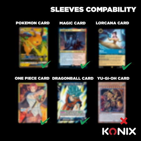 Protège-cartes Premium 100 pcs Transparent - KONIX - 61889000067