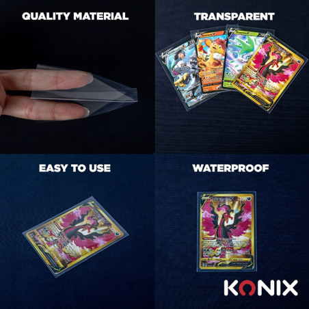 Protège-cartes Premium 100 pcs Transparent - KONIX - 61889000067