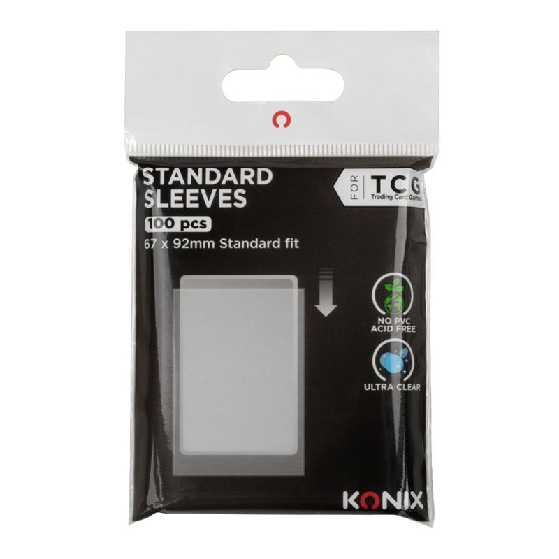 Protège-cartes standard 100 pcs Transparent - KONIX - 61889000063
