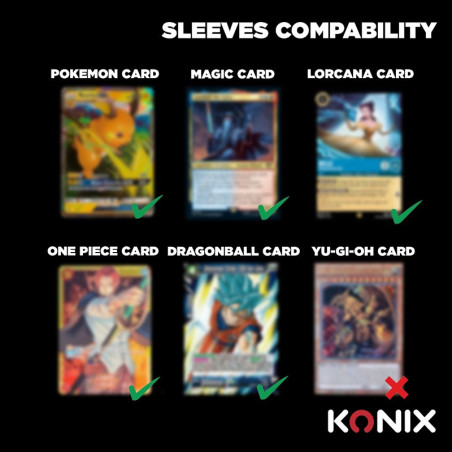 Protège-cartes standard 100 pcs Transparent - KONIX - 61889000063