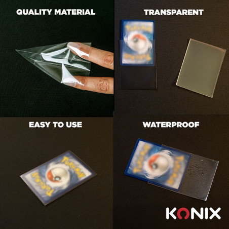 Protège-cartes standard 100 pcs Transparent - KONIX - 61889000063