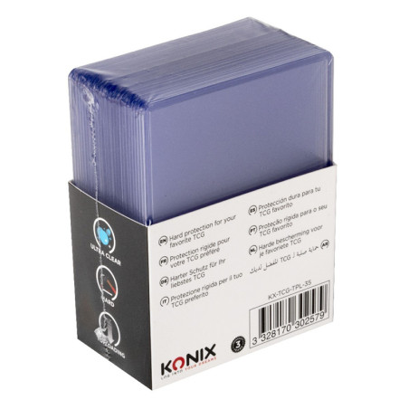 Protège-cartes rigides Toploader 25 pcs Transparent - KONIX - 61889000066