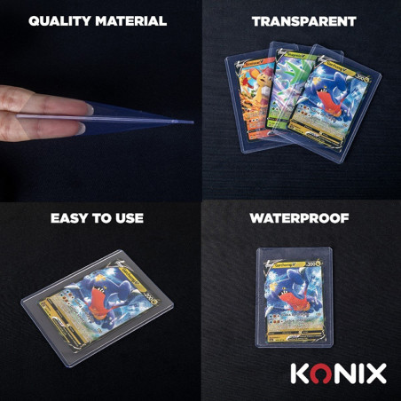 Protège-cartes rigides Toploader 25 pcs Transparent - KONIX - 61889000066