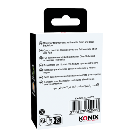 Protège-cartes Black Matte 100 pcs Noir - KONIX - 61889000066