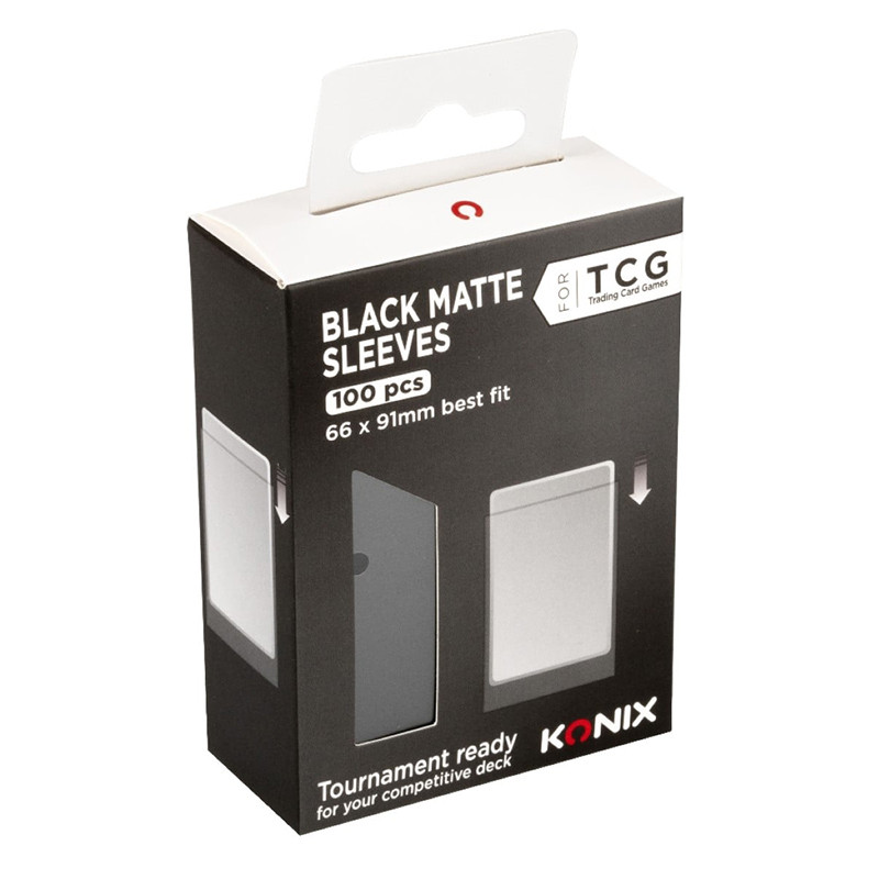 Protège-cartes Black Matte 100 pcs Noir - KONIX - 61889000066