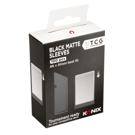 Protège-cartes Black Matte 100 pcs Noir - KONIX - 61889000066