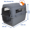 Cage de transport IATA Aerien Sky Kennel T5 (70-90LBS) - PETMATE